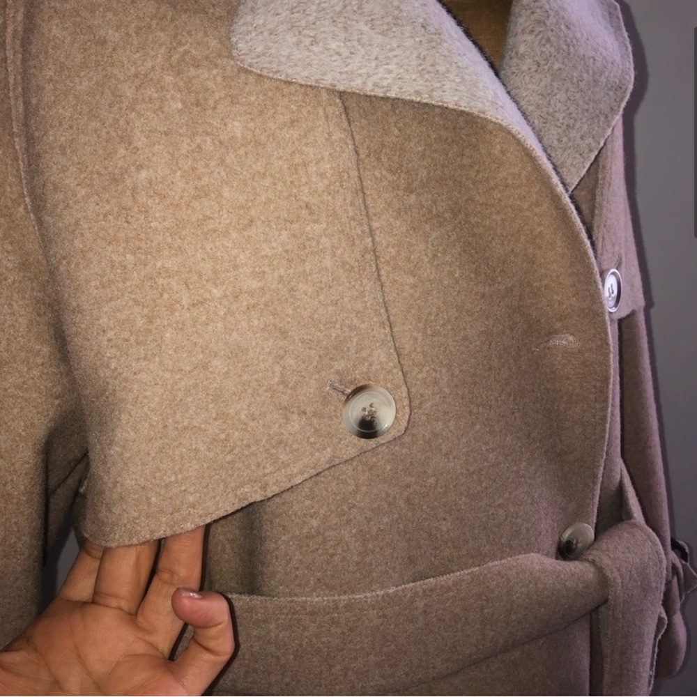 [Gstudio] CODI Camel Wool Belted Trench Coat - Picture 3 of 7